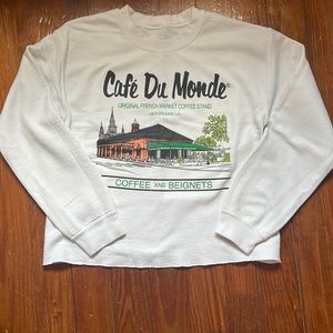 Cropped Cafe Du Monde Sweatshirt